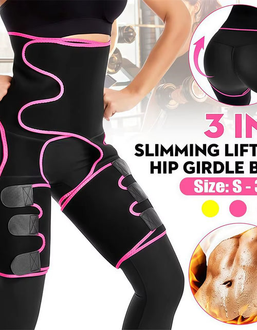 Load image into Gallery viewer, Body 3-In-1 Waist and Thigh Trimmer for Women Weight Loss Butt Lifter Waist Trainer Slimming Support Belt Hip Raise Shapewear
