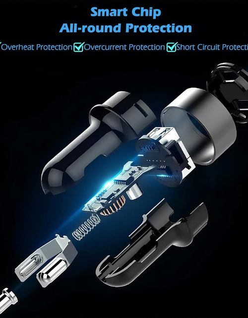 Load image into Gallery viewer, Dual USB Car Charger, 4.8A Output, 12/24 Volt USB Adapter Plug for Cigarette Lighter Voltage Meter, Compatible with Iphone,Ipad, Samsung Galaxy, LG, Google, Black
