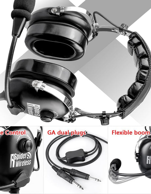 Load image into Gallery viewer, Aviation Headset for Pilots, Aviation Headset with Comfort Ear Seals, 24Db Noise Cancelling, MP3 Support and Carrying Case
