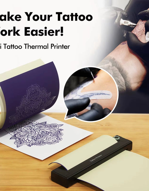 Load image into Gallery viewer, A4 Thermal Printers Wireless Bluetooth Tattoos Printer Portable Mini Thermal Printer A4 Paper Photo Printer from Mobile Phone
