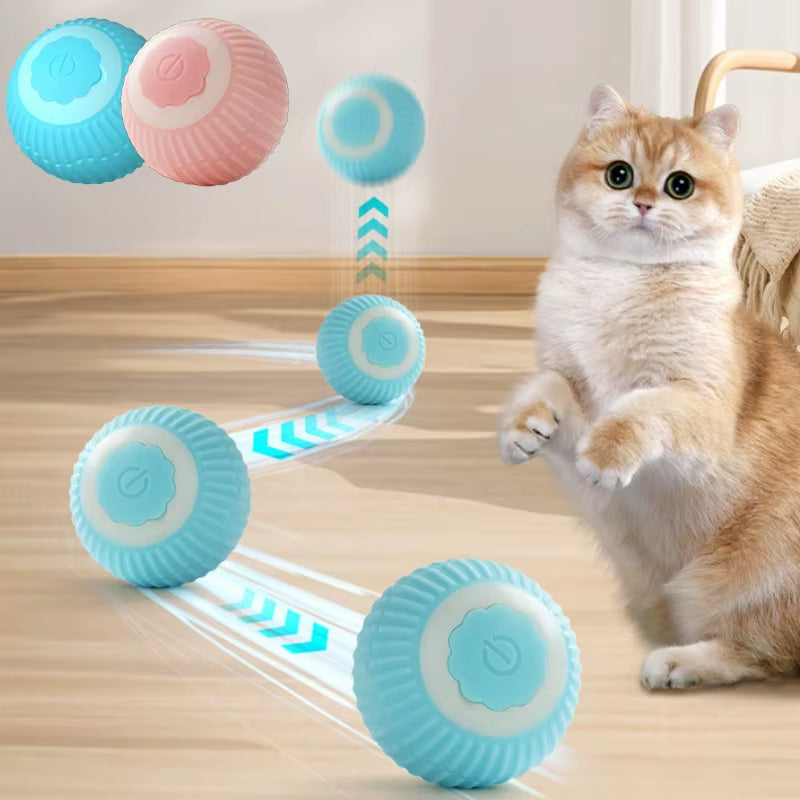 Automatic Moving Cats Toy Interactive Ball Rechargeable Rolling Electric Ball Home Pet Accessories Things for Supplies
