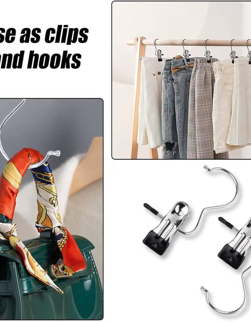 Load image into Gallery viewer, SpaceSaver 360° Rotating Boot Hanger – Portable &amp; Space-Saving Stainless Steel Clip for Closet &amp; Travel
