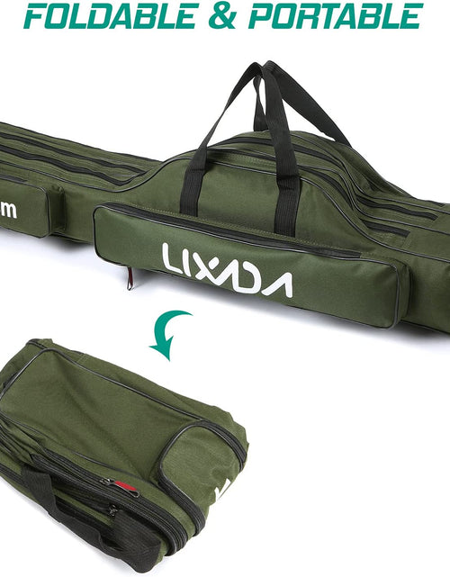 Load image into Gallery viewer, Fishing Rod Case 3 Layers Oxford Fishing Rod Bag Portable Folding Fishing Rod Carrier Case Fishing Reel Tackle Storage Travel Bags(90Cm/120Cm/150Cm)
