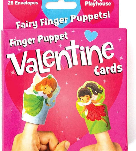 Fairy Princess Finger Puppets 28 Card Valentine Exchange Box for Kids