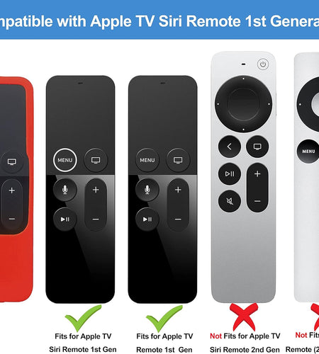 Silicone Case Compatible with Apple TV 4K 4Th 5Th Generation Siri Remote - Anti-Slip Shock Proof Soft Remote Cover Case Compatible with Apple TV 4K 4Th 5Th Gen Siri Remote Controller -Red