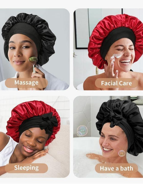 Load image into Gallery viewer, Silk-Like Satin Double-Layer Hair Cap
