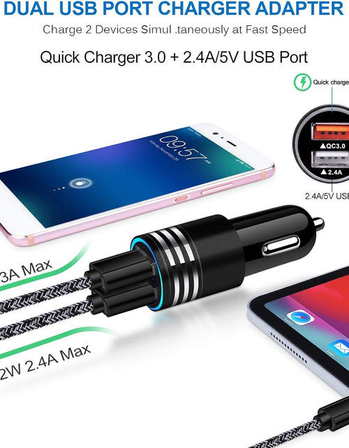 Load image into Gallery viewer, Type C Charger Fast Charger for Samsung Galaxy S23 S22 S21 S20 A53 A13 A12 A32 A52 A51,LG Stylo 6 5,Moto G Pure/G Power/G Stylus/G Play,Quick Charge 3.0 Car Charger Wall Adapter +3FT 6FT USB C Cable
