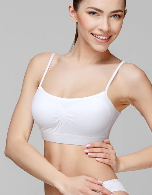 Load image into Gallery viewer, 4 Pieces Bralette Neck Cami Bra Wireless Tank Top Bra Sports Bra for Women Girls
