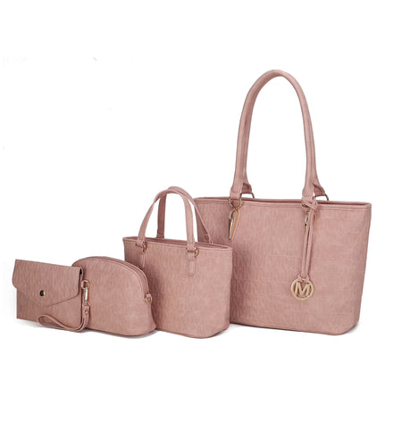 Edelyn Women'S Tote Bag, Small Tote Handbag, Pouch Purse & Wristlet Wallet, Signature Handbag 4 Pcs Set by Mia K