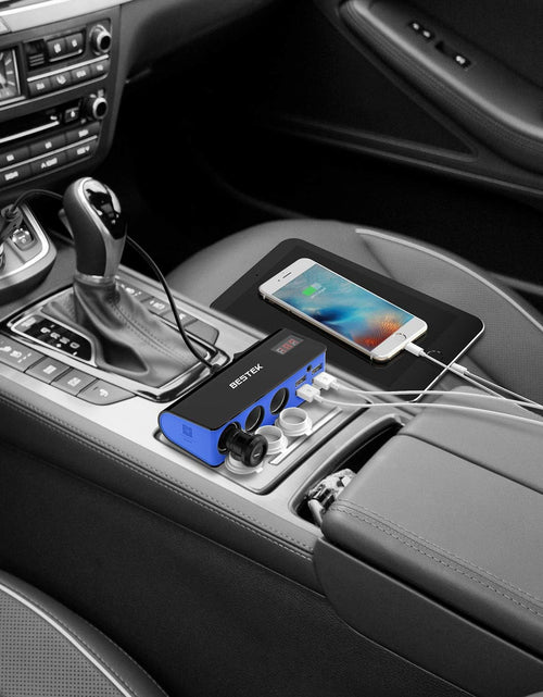 Load image into Gallery viewer, 3-Socket Cigarette Lighter Adapter, 12V/24V 200W DC Cigarette Outlet Car Charger Splitter with 4-USB Ports Car Power Adapter for GPS, Dashcam, Low Voltage Protection with Replace Fuse
