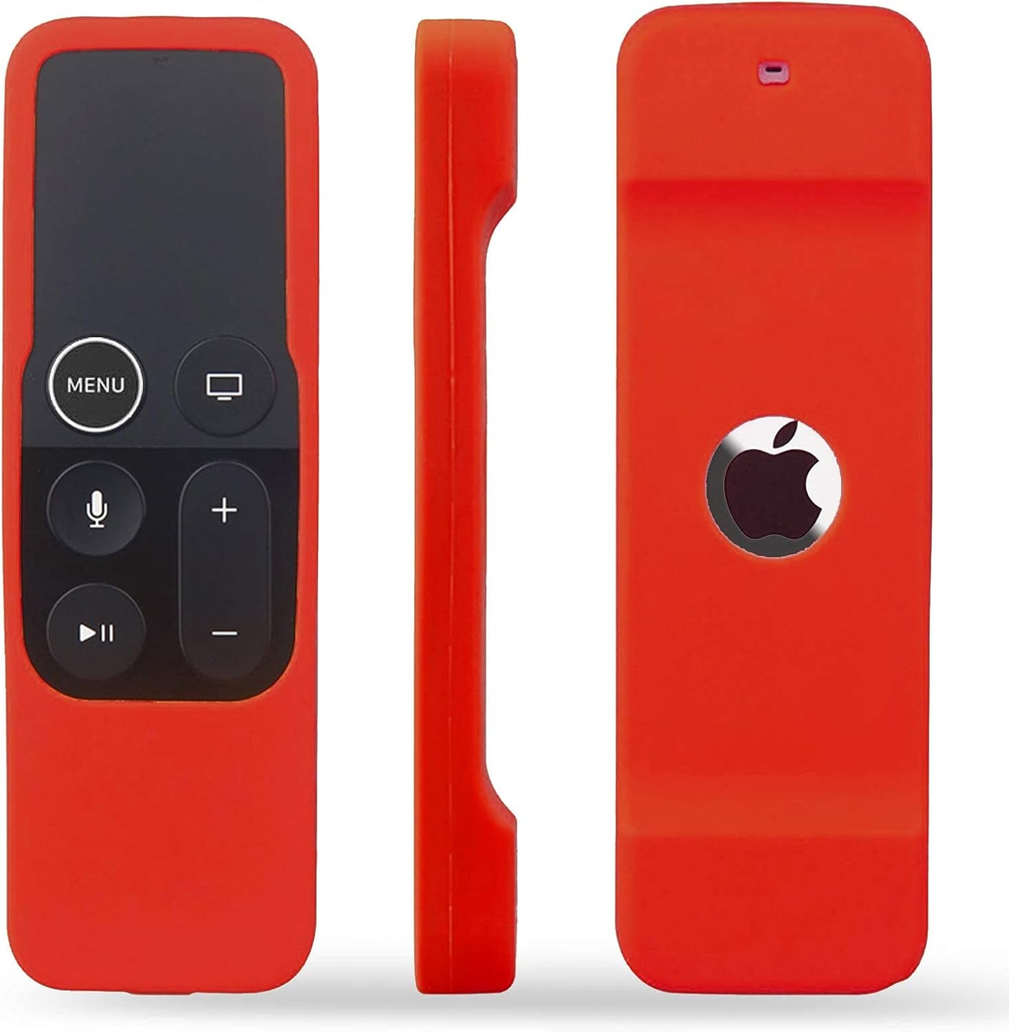 Silicone Case Compatible with Apple TV 4K 4Th 5Th Generation Siri Remote - Anti-Slip Shock Proof Soft Remote Cover Case Compatible with Apple TV 4K 4Th 5Th Gen Siri Remote Controller -Red
