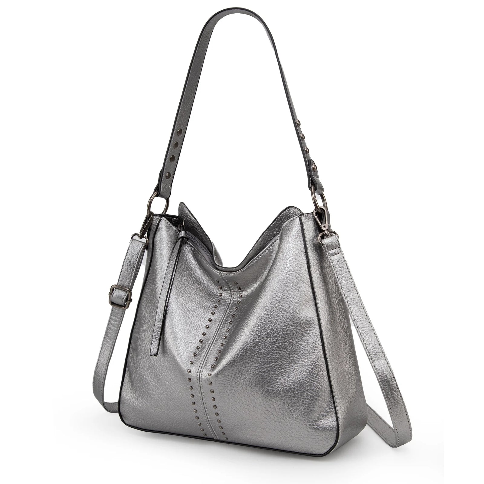 Hobo Bag for Women Crossbody Purse and Handbags Ladies Chic Shoulder Bags, Pearl Silver