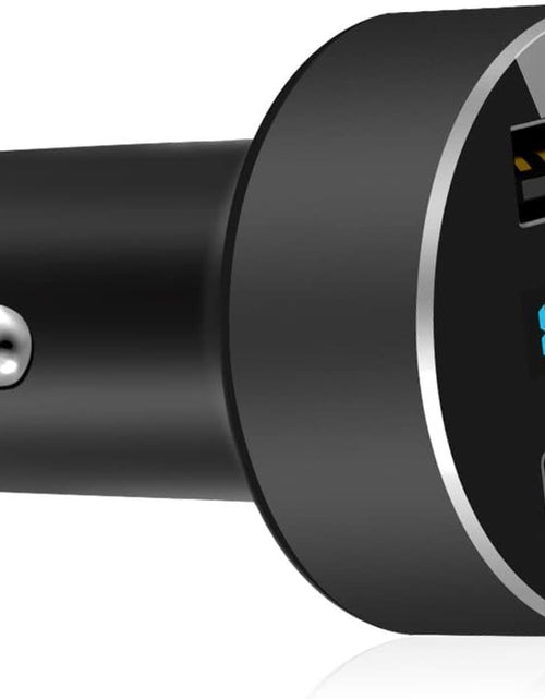 Load image into Gallery viewer, Dual USB Car Charger, 4.8A Output, 12/24 Volt USB Adapter Plug for Cigarette Lighter Voltage Meter, Compatible with Iphone,Ipad, Samsung Galaxy, LG, Google, Black
