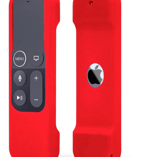 Silicone Case Compatible with Apple TV 4K 4Th 5Th Generation Siri Remote - Anti-Slip Shock Proof Soft Remote Cover Case Compatible with Apple TV 4K 4Th 5Th Gen Siri Remote Controller -Red