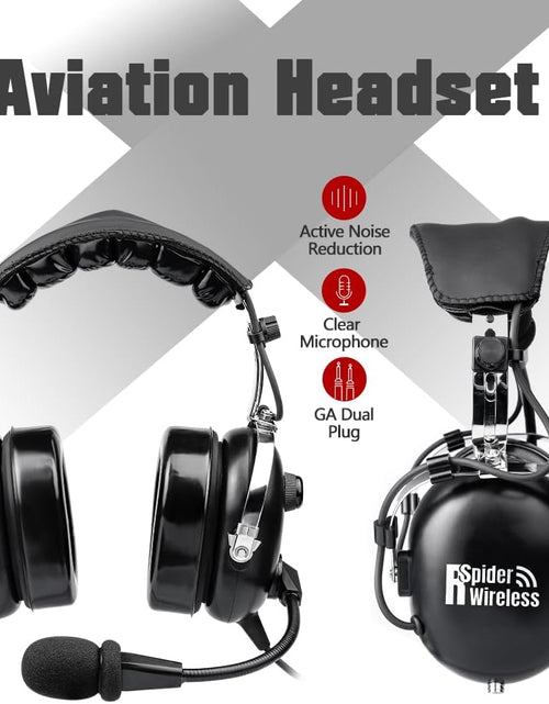 Load image into Gallery viewer, Aviation Headset for Pilots, Aviation Headset with Comfort Ear Seals, 24Db Noise Cancelling, MP3 Support and Carrying Case
