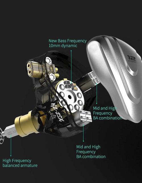 Load image into Gallery viewer, KZ ZSX 5BA+1DD 6 Driver Hybrid In-Ear Hifi Earphones with Zinc Alloy Faceplate, 0.75Mm 2 Pin Detachable Cable for Audiophile Musician (Without Mic, Purple)
