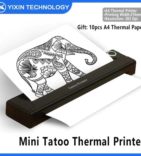A4 Thermal Printers Wireless Bluetooth Tattoos Printer Portable Mini Thermal Printer A4 Paper Photo Printer from Mobile Phone