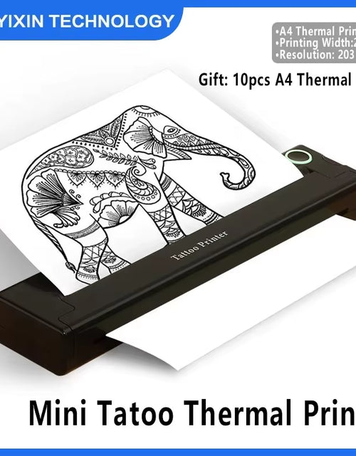 Load image into Gallery viewer, A4 Thermal Printers Wireless Bluetooth Tattoos Printer Portable Mini Thermal Printer A4 Paper Photo Printer from Mobile Phone
