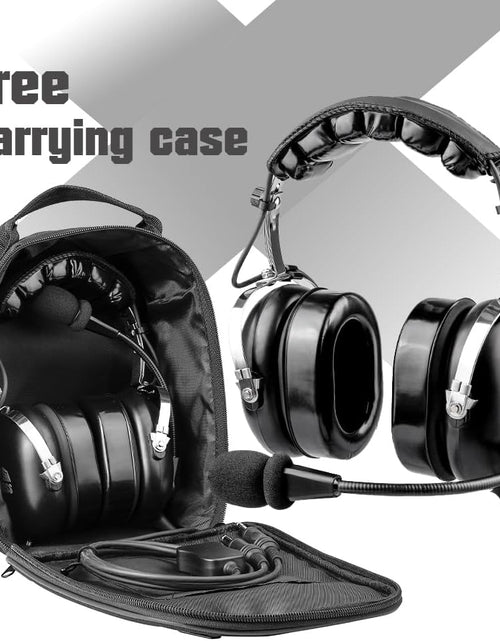 Load image into Gallery viewer, Aviation Headset for Pilots, Aviation Headset with Comfort Ear Seals, 24Db Noise Cancelling, MP3 Support and Carrying Case
