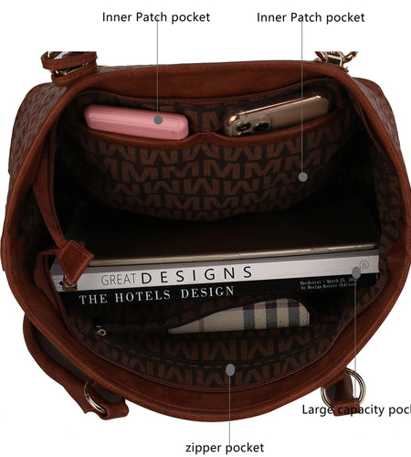 Edelyn Women'S Tote Bag, Small Tote Handbag, Pouch Purse & Wristlet Wallet, Signature Handbag 4 Pcs Set by Mia K